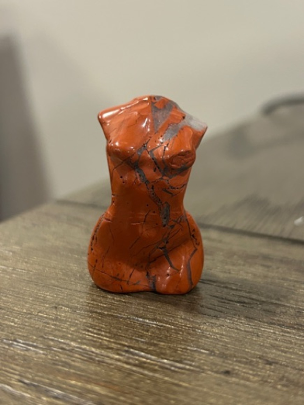 Red Jasper Female Torso Figurine